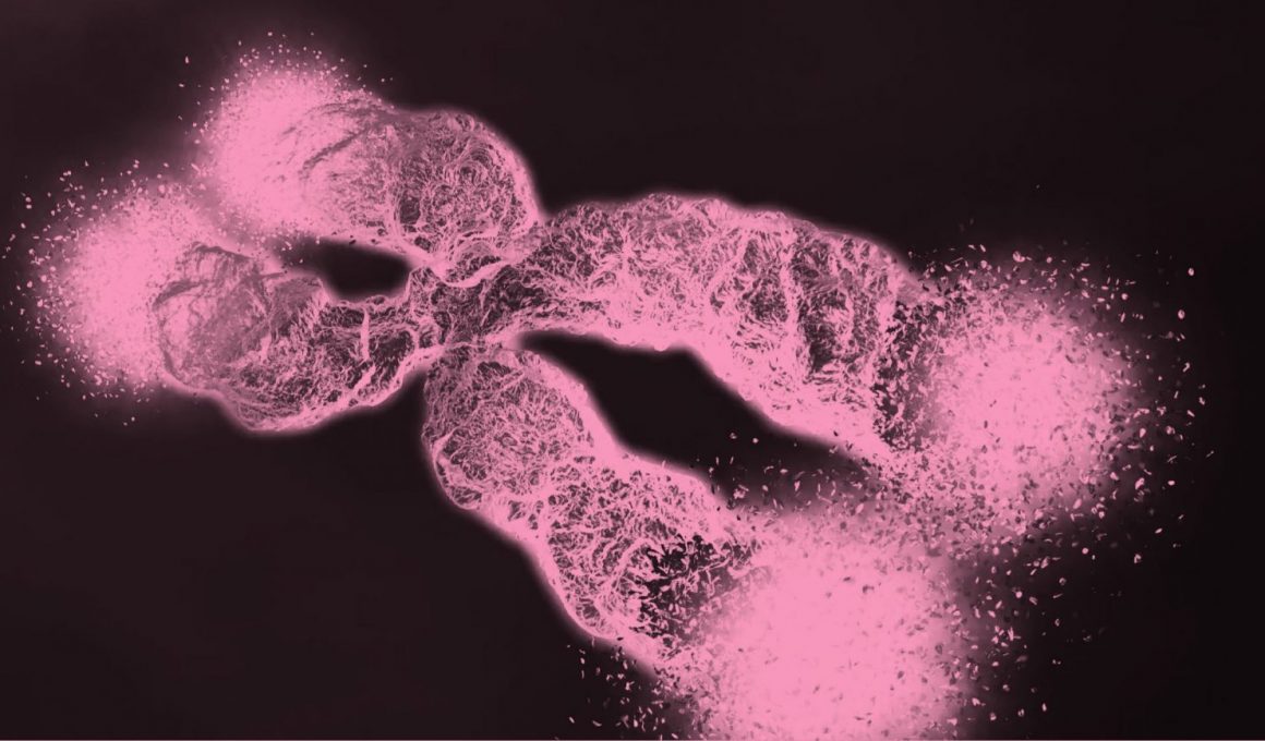 telômeros e envelhecimento - ilustração de cromossomo