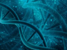recombinação genica - molécula de DNA ilustrativa com filtro